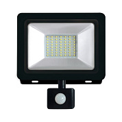 Прожектор светодиодный Gauss Elementary-S 50W 3450lm IP65 6500К черный с датчиком движения 1/10 