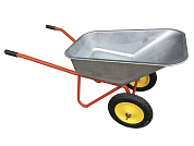 Тачка строительная двухколесная низкопольная,, грузоподъемность 230 кг, объем 118 л