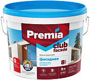 Краска PREMIA CLUB фасадная белая база А, ведро 9л.