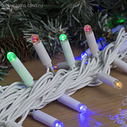 Гирлянда "Нить" уличная, УМС, 10 м, 3W LED(IP65-O)-100-220V, нить белая, свечение мульти