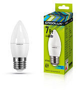 Лампа Ergolux LED-C35- 7W-E27-4500K Свеча 172-265В (Р)