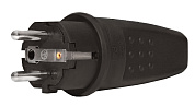 Вилка каучук прямая 2Р+РЕ, 16А, 230В IP44 "UNIVersal" (40шт.)(уп. 40 шт.)														