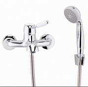 Смеситель для ванны с коротким литым изливом, переключатель кнопочный, комплект, одноручный.М30					