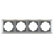 Рамка СП EKF Милан 4-мест., серебряная (Р)						