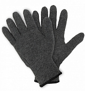 Перчатки вязаные шерстяные (70% шерсть+30% акрил, с начесом), без покрытия, 10 класс, серые, в и/у, 