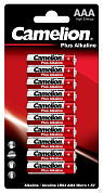 Батарейка Camelion ААА Plus Alkaline BL-1/10 1,5В отрывные (мизинчик, блистер 10 шт.)