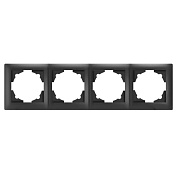 Рамка СП EKF Милан 4-мест., черная (Р)				