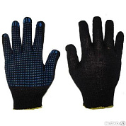 Перчатки х/б с ПВХ 7 класс 5 нитей 10/250 черные