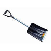 Лопата снеговая авто. с алюмин. планкой, с дер.черенком, V-ручка (с чер. 87см)
