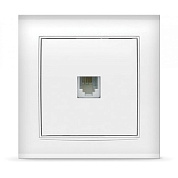 Розетка СП UNIVersal телефонная Бриллиант 1-мест.,1А, RJ12, белая (10шт.) 	 				