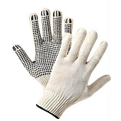 Перчатки х/б с ПВХ 7 класс 5 нитей 10/250 белые