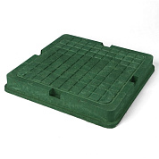 Люк канализ. квадрат. 66х66 тип Л, зелёный (3тн) 