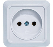 Розетка ОП UNIVersal керам. Олимп 1-мест., б/з., 16А, 220В, белая (10шт.)(уп.200 шт)						