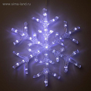 Фигура акрил."Снежинка" 39х39х2 см, 220 В, 50 LED, БЕЛЫЙ (Р)