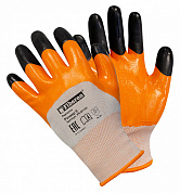 Перчатки «Садовые работы», пчёлка, полиэстер, нитриловое покрытие, в и/у, 9(L)