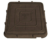 Люк канализ. квадрат. 66х66 тип Л, коричневый (3тн) 