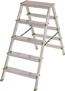 Стремянка алюминиевая двусторонняя 3+3 (Высота 630см)