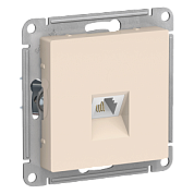 Механизм розетки телефонной 1-м СП ATLAS DESIGN RJ11 беж. SchE