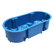 Коробка уст. для твердых стен двухместная 140х65х45мм QUEL T-Plast																											