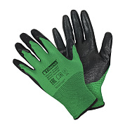 Перчатки «Садовые работы», садовод, полиэстер, нитриловое покрытие, в и/у, 9(L)