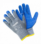 Перчатки "Стойкость к нагрузкам", хлопок, текстур. латексное покрытие, в и/у, 9(L)