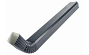 Труба водосточная с коленом 76х102х3000 RAL7024 графит (10 шт.)