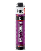 Клей полиуретан профессионал напыляемый для минеральной ваты KUDO PROFF SPRAY ADHESIVE 1000мл (12шт)