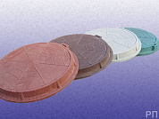 Люк канализ.  Круг 46х46 садовый, зелёный (0,7тн)