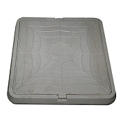 Люк канализ. квадрат. 66х66 тип Л, серый (3тн) 