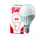 Лампа TANGO LED G-45 шар 9W E14 6500K (WW) 220V (1/10/100)