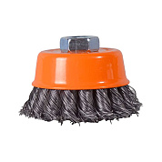 Щетка чашечная для УШМ (круч. проволока 0,5 мм) Кратон O125 мм M14