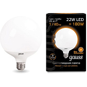 Лампа Gauss LED G125 Е27  22W 3000K 1/24	