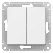 Переключатель GLOSSA  двухклавишный в рамку белый сх.6 Р