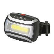 Фонарь налобн. Ultraflash LED5380 (черн. 3 Вт COB LED, 3 реж, пласт, пакет)