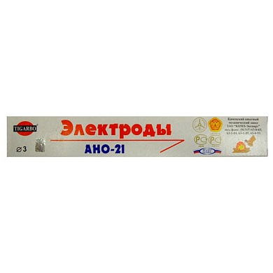 Электроды АНО-21 ф3мм (5кг) TIGARBO (4шт)