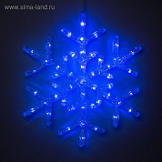 Фигура акрил."Снежинка" 39х39х2 см, 220 В, 50 LED, СИНИЙ (Р)