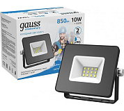 Прожектор LED 10W Gauss LED 6500К IP65 черный