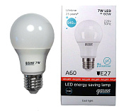 Лампа Gauss LED Elementary A60 7W E27 560lm 6500K 1/10/100