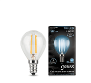 Лампа Gauss LED Filament Globe шар 7W E14 580lm 4100K 1/10/50