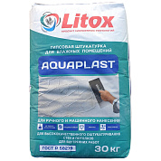 ЛИТОКС Штукатурка гипсовая для влажных помещений "AquaPlast" 30кг (50 шт)
