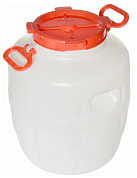 Бочка 50 л."Бочонок" круглая (белая)