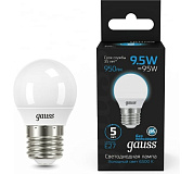 Лампа Gauss LED Globe шар 9.5W E27 6500K 1/10/50