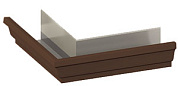 Угол желоба наружный 120х86 RAL8017 шоколад (10шт)