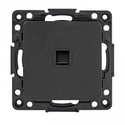 Розетка СП EKF Стокгольм комп. (механизм) 1-мест. RJ45 черный PROxima