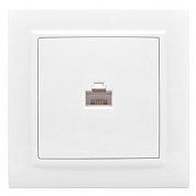 Розетка СП EKF Минск компьютерная 1-м RJ45 бел. Basic 