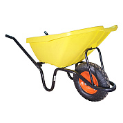 Тачка строительная одноколесная пластмассовый кузов, грузоподъемность 150кг, объем 110л, (шт.)