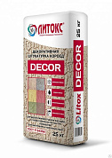 ЛИТОКС Штукатурка декоративная DECOR Короед, 25 кг фракция 2,5мм (56 шт), (54шт)